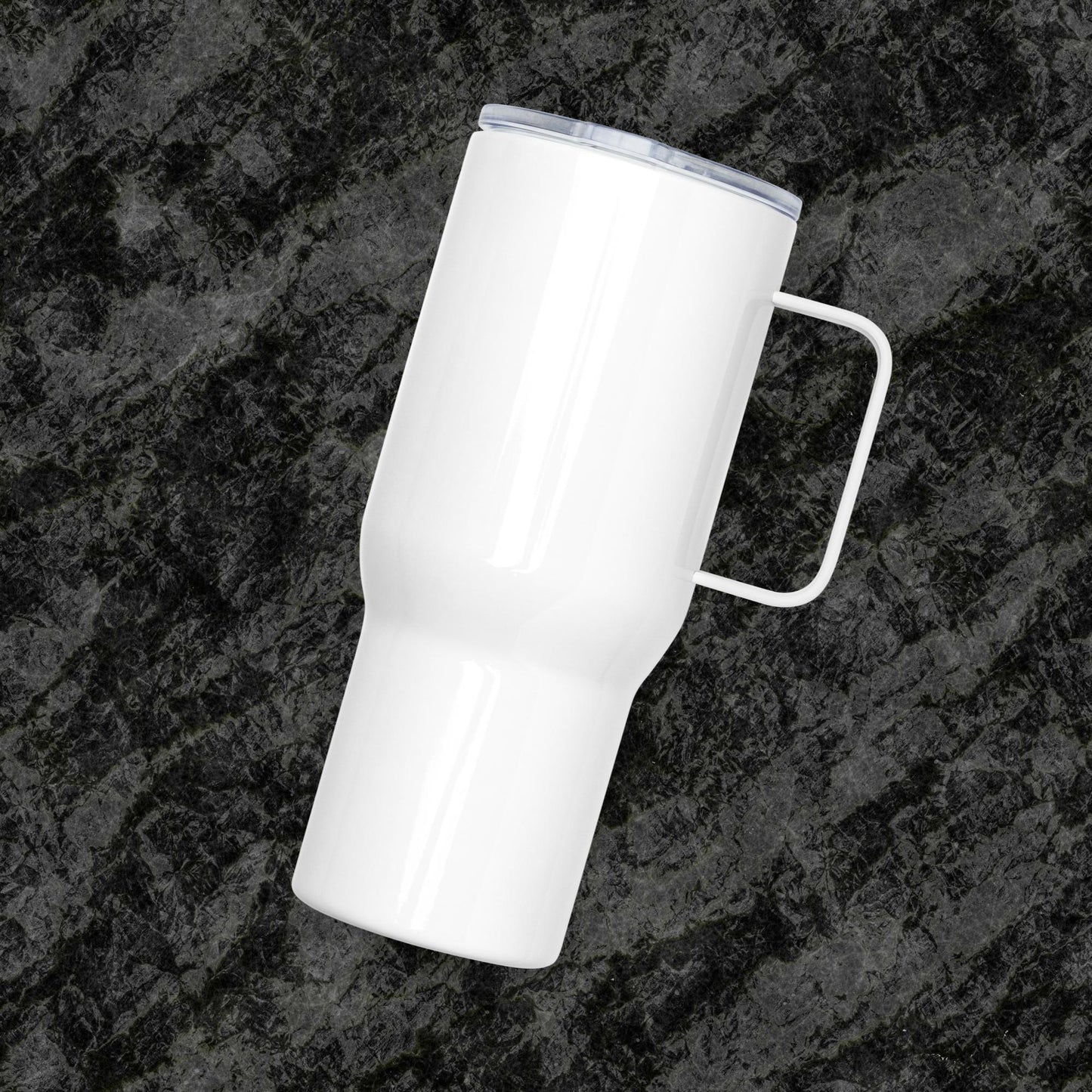 "YES" Handled Travel Mug